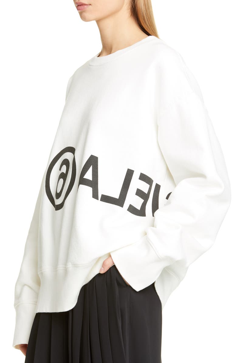MM6 Maison Margiela Logo Sweatshirt, Alternate, color,