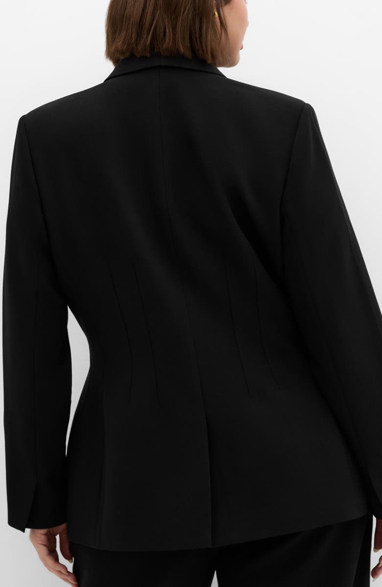 City Chic Alece Tuxedo Jacket, Alternate, color, Black