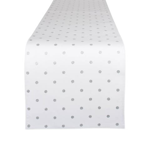 Metallic Reversible Polka Dot Table Runner