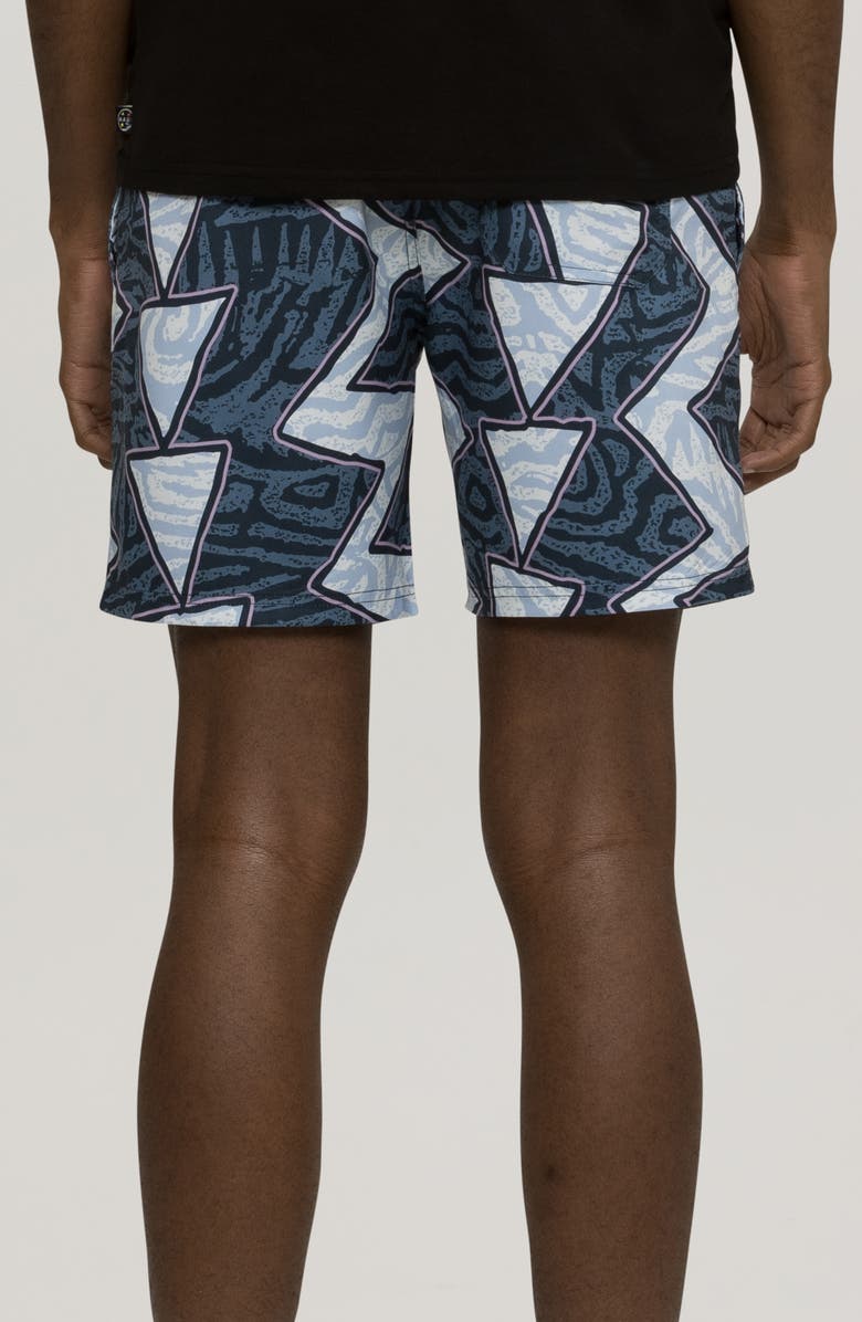 Maui & Sons Coaster Geo Print Microfiber Swim Trunks, Alternate, color, 