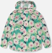 Deux par Deux Packable Smiling Flower Windbreaker in Polyester