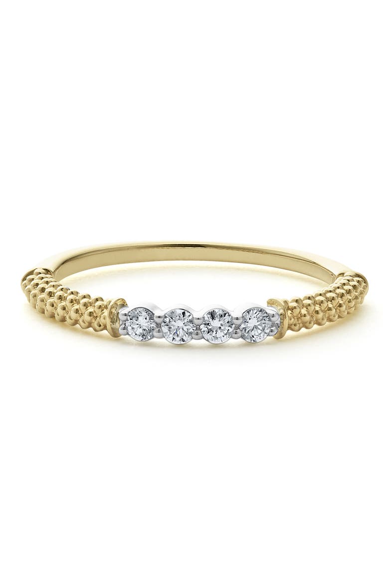 Superfine Signature Caviar Diamond Stacking Ring, Alternate, color, GOLD DIAMOND