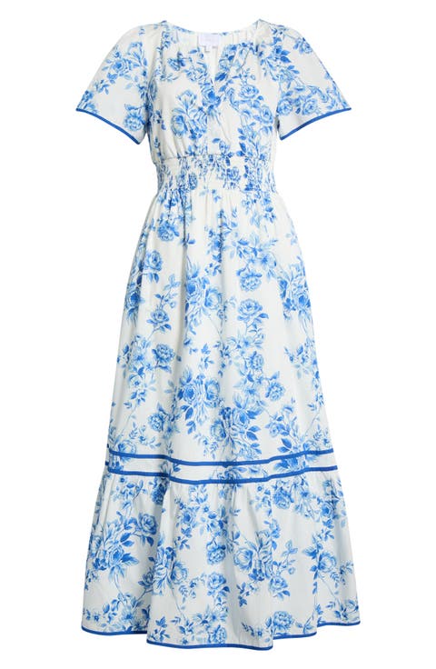 Punta Alta Ordy Smocked Midi Dress