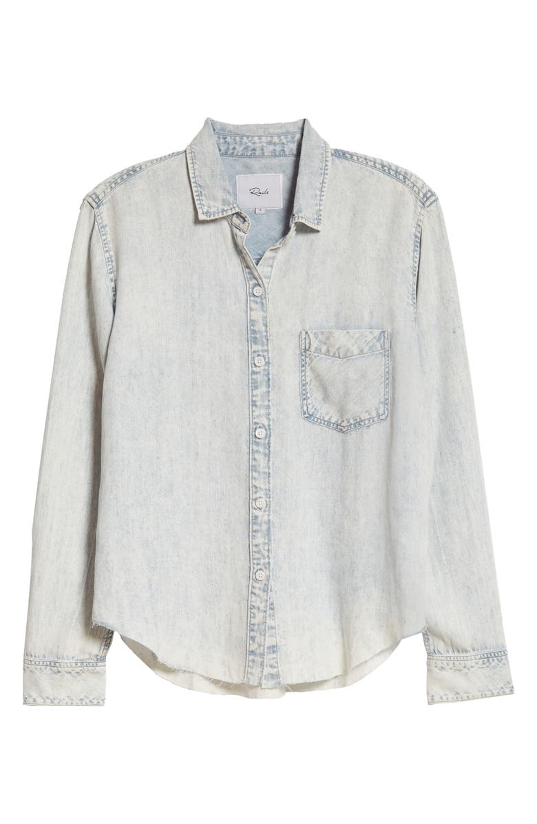 Rails Ingrid Raw Hem Chambray Shirt, Alternate, color,