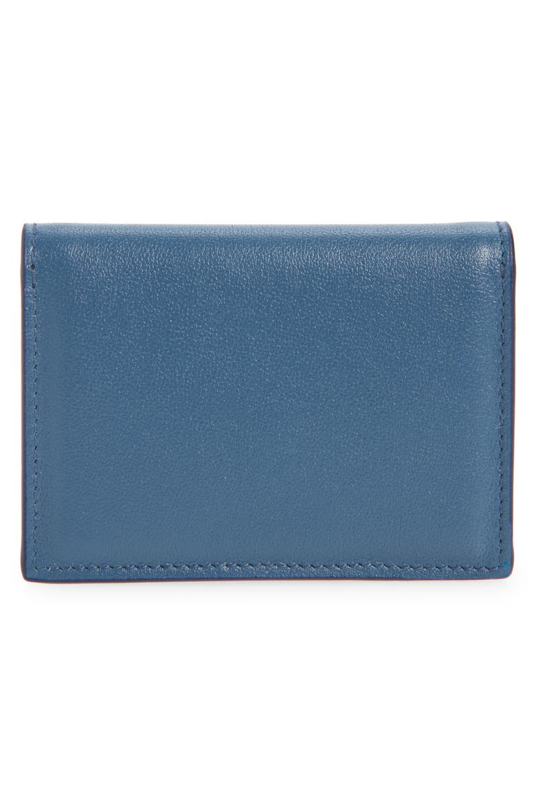 Leather Business Card Holder, Alternate, color, MILITARY BLUE