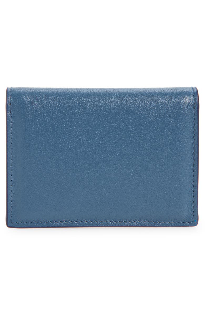Givenchy Leather Business Card Holder, Alternate, color, Military Blue