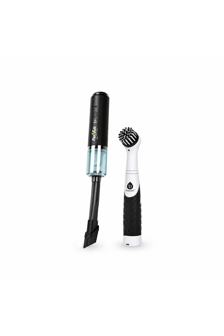 Ultimate Cleaning Bundle - Mini Vacuum & Air Duster + Cordless Power Scrubber, Main, color, Black