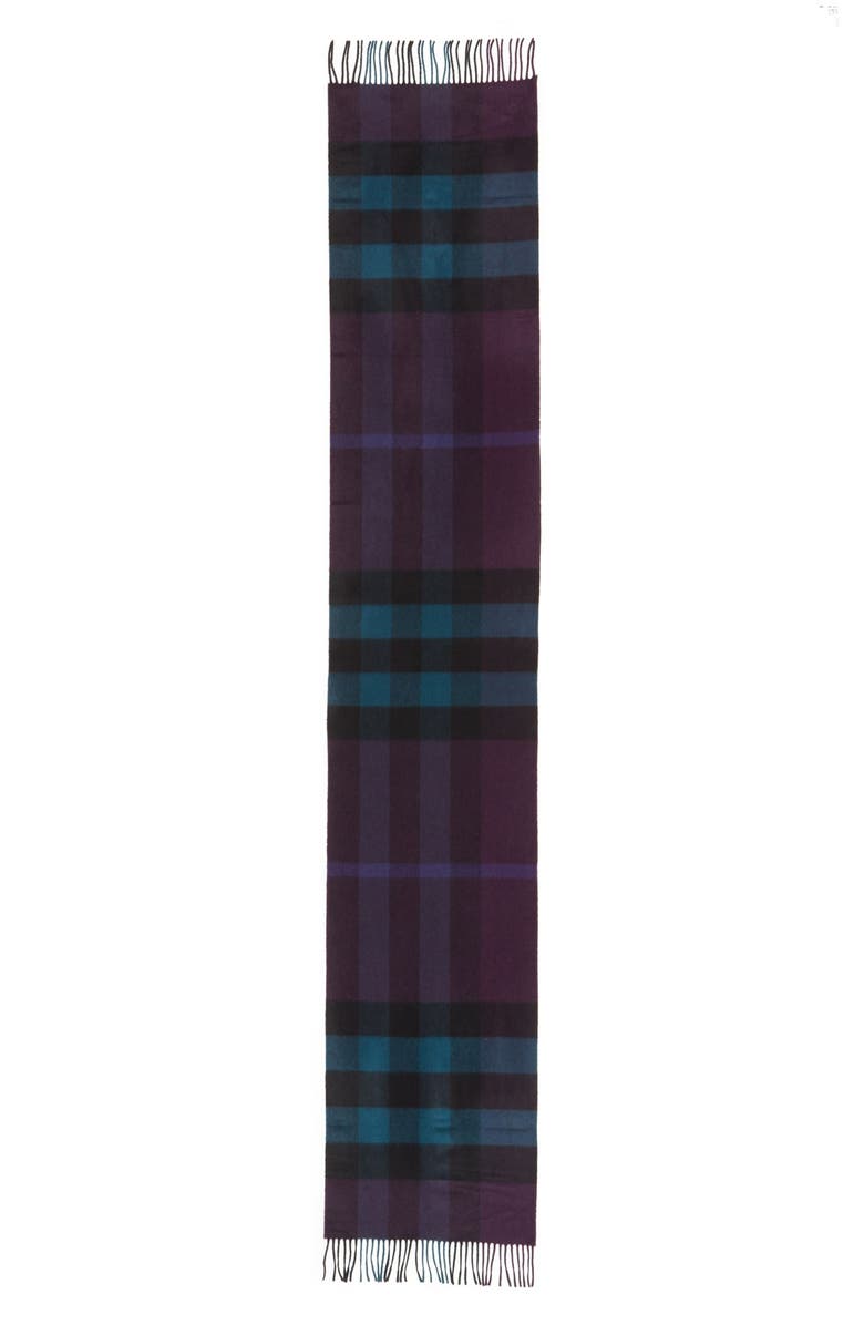 Burberry Check Cashmere Scarf, Alternate, color,