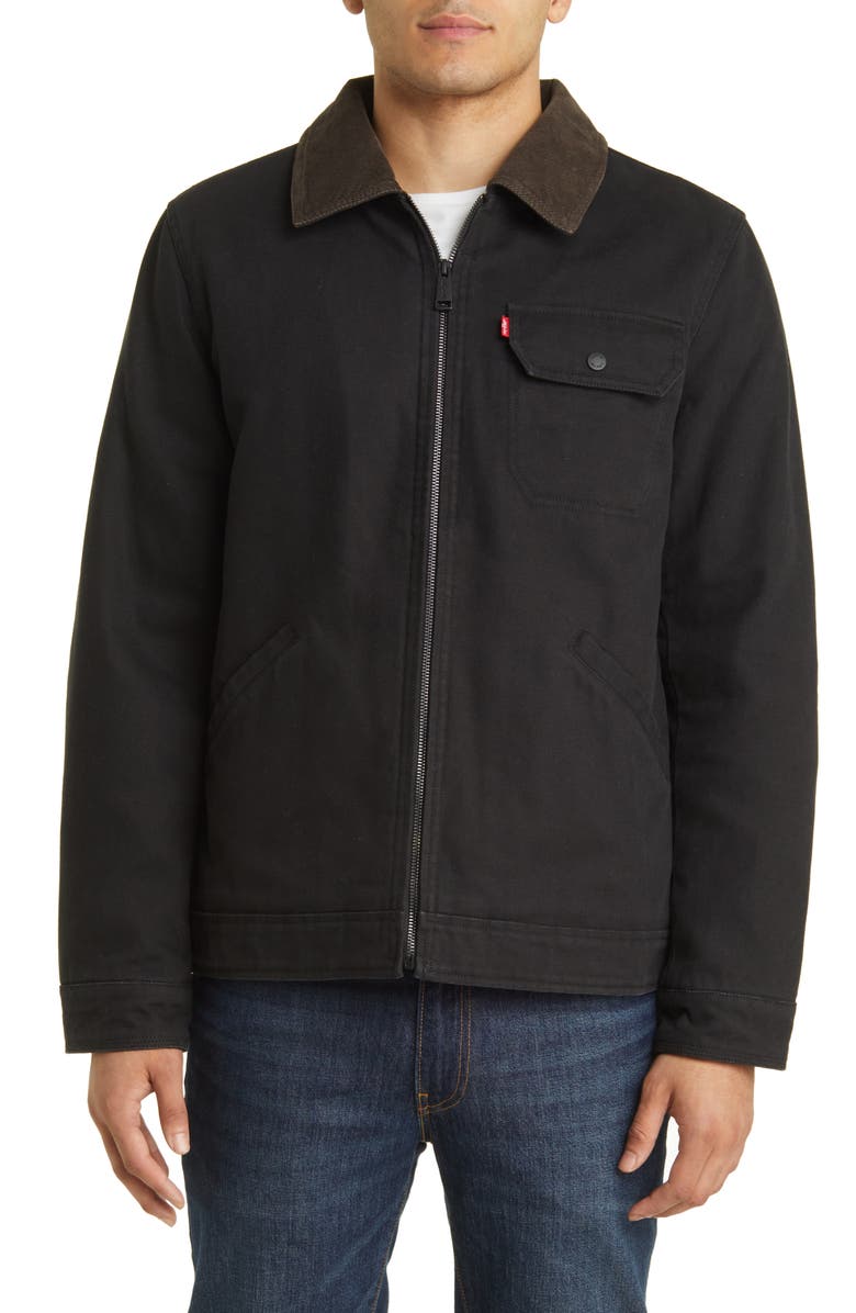 Levi's Corduroy Collar Workwear Jacket, Alternate, color, Black