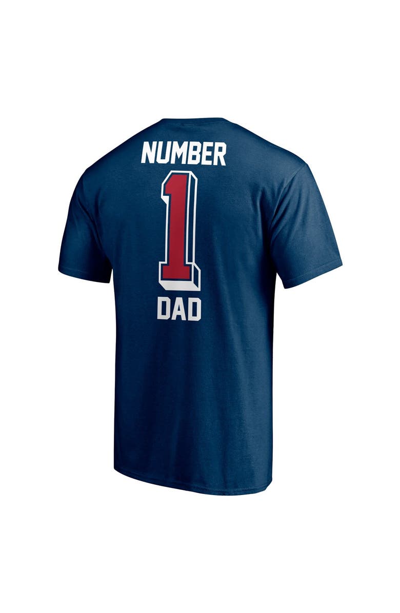FANATICS Men's Fanatics Branded Navy Houston Texans #1 Dad T-Shirt, Alternate, color, Navy