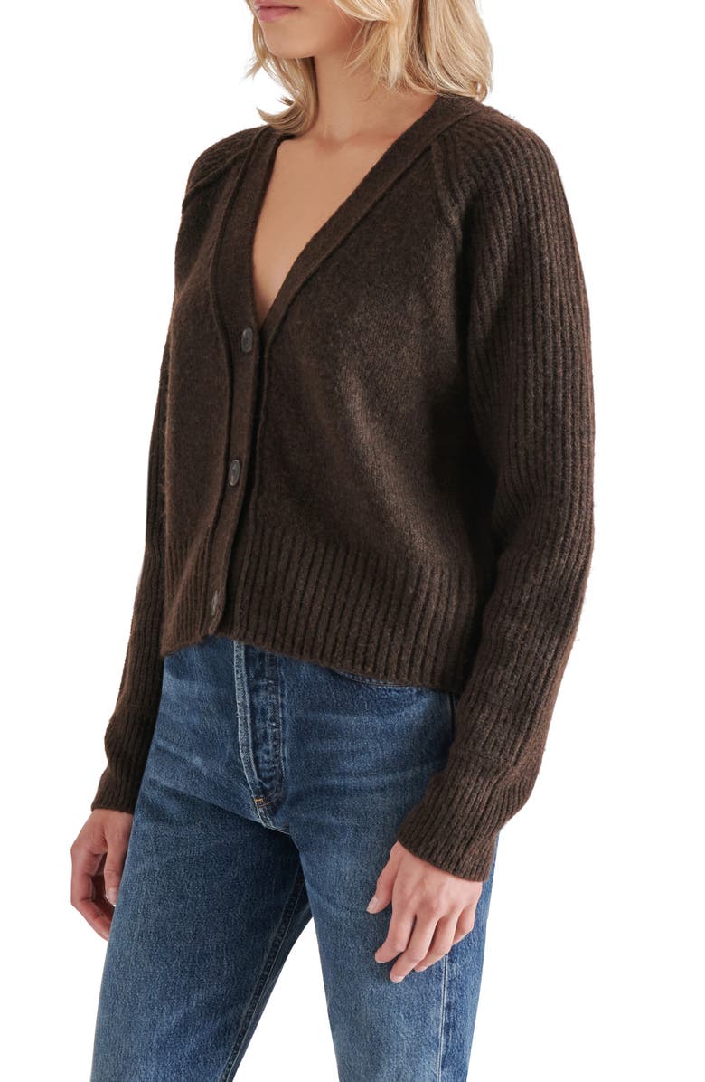 Steve Madden Beckie V-Neck Cardigan, Alternate, color, 