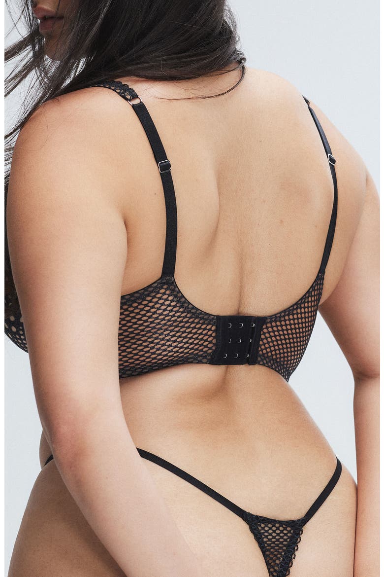 Starlet Nights Lace High Apex Bra, Alternate, color, BLACK CAVIAR/ BLACK FOIL
