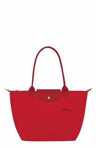 Longchamp Medium Le Pliage Green Recycled Canvas Shoulder Tote Bag