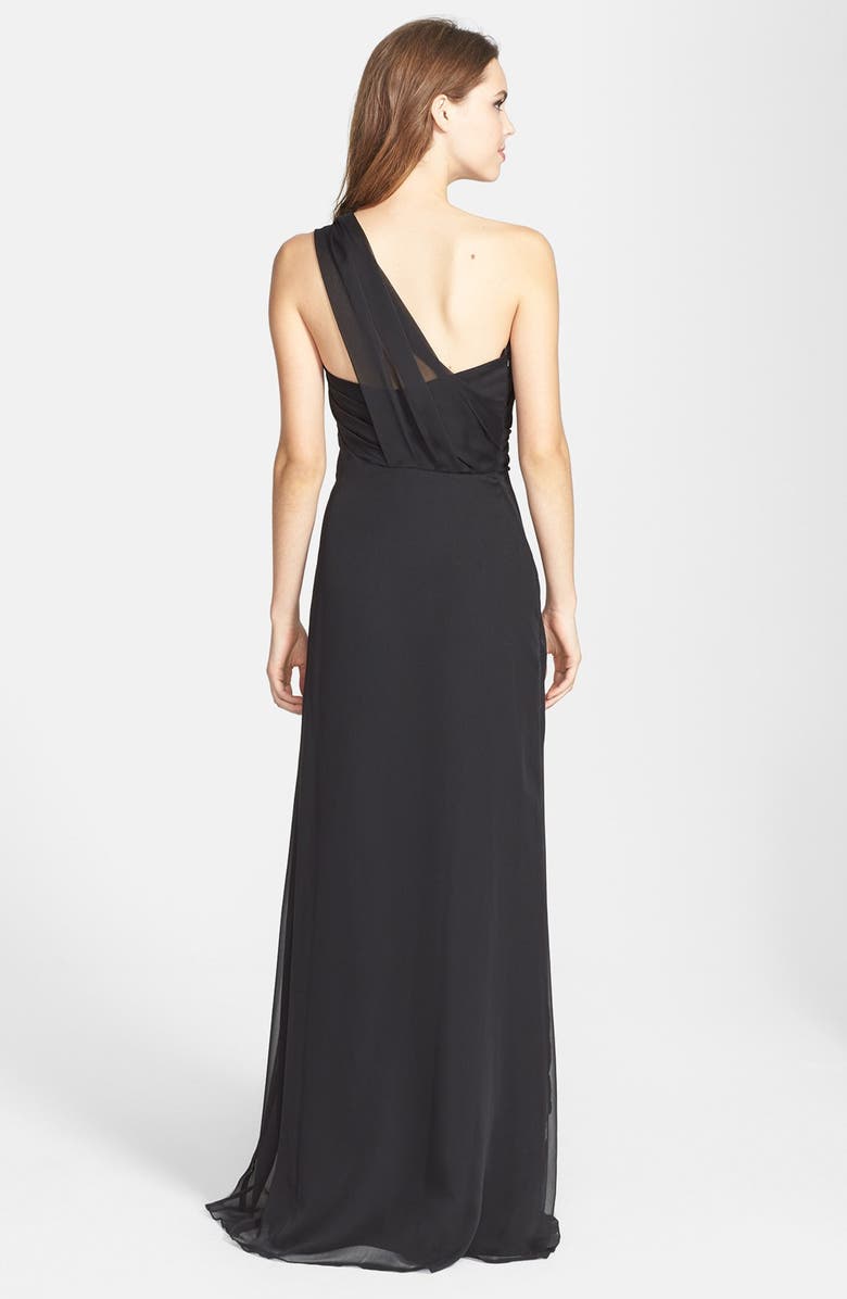 Jim Hjelm Occasions One-Shoulder Chiffon Dress, Alternate, color,