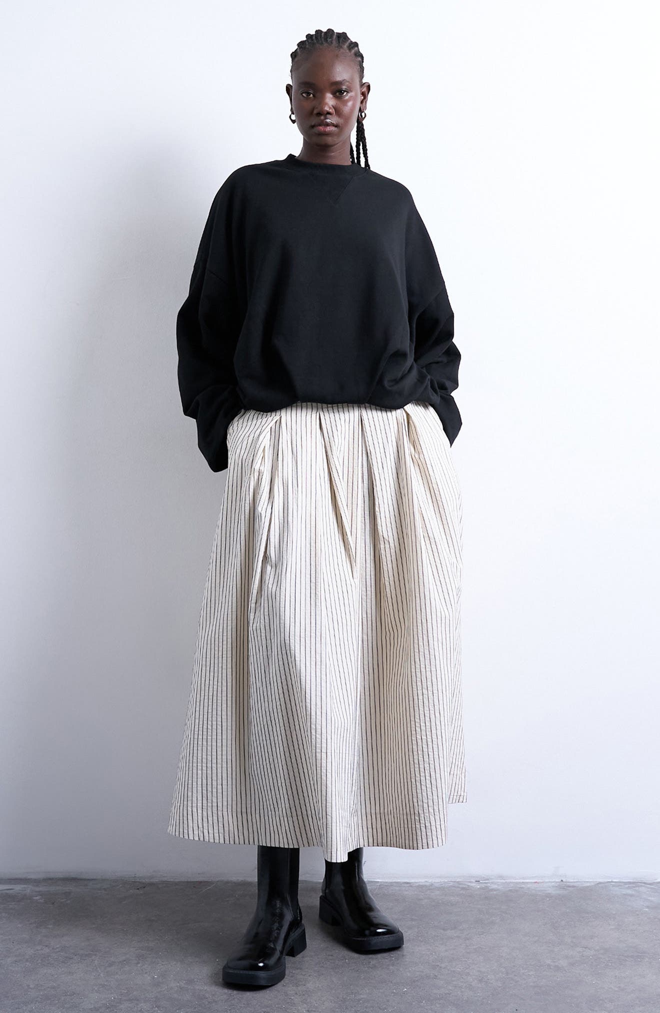 Balloon Hem Sweatshirt (Women) | Nordstrom