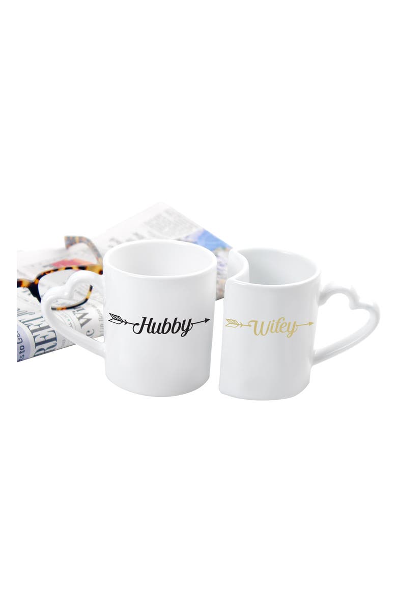 Cathy's Concepts Hubby/Wifey Set of 2 Coffee Mugs, Alternate, color, 