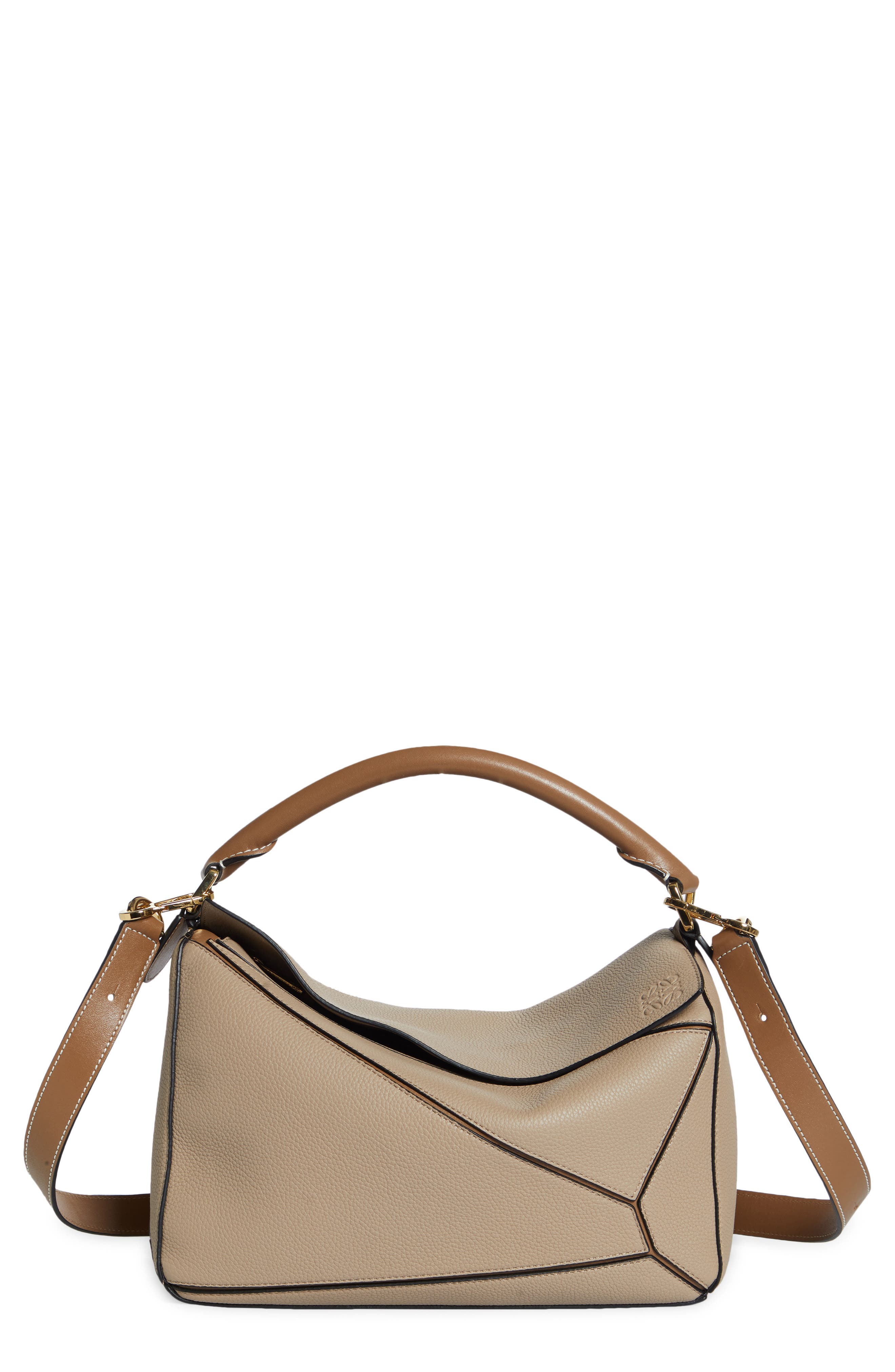 Loewe Medium Puzzle Leather Shoulder Bag, Main, color, 