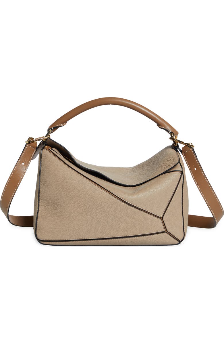 Loewe Medium Puzzle Leather Shoulder Bag, Main, color,