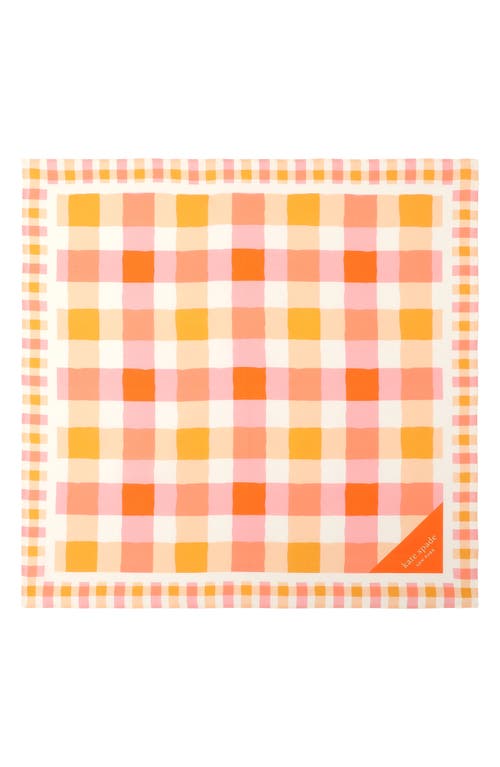 Kate Spade New York Beach Plaid Cotton & Silk Scarf