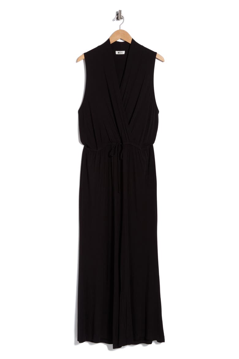 Sleeveless Wide Leg Jumpsuit, Alternate, color, BLACK