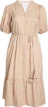 SUGARLIPS Dream State Beth Cotton Button-Up Midi Dress