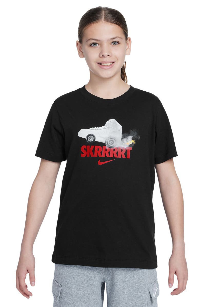 Nike Kids' Sportswear Cotton Graphic T-Shirt, Main, color, 