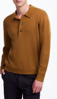 Madewell Three-Button Merino Wool Polo Sweater