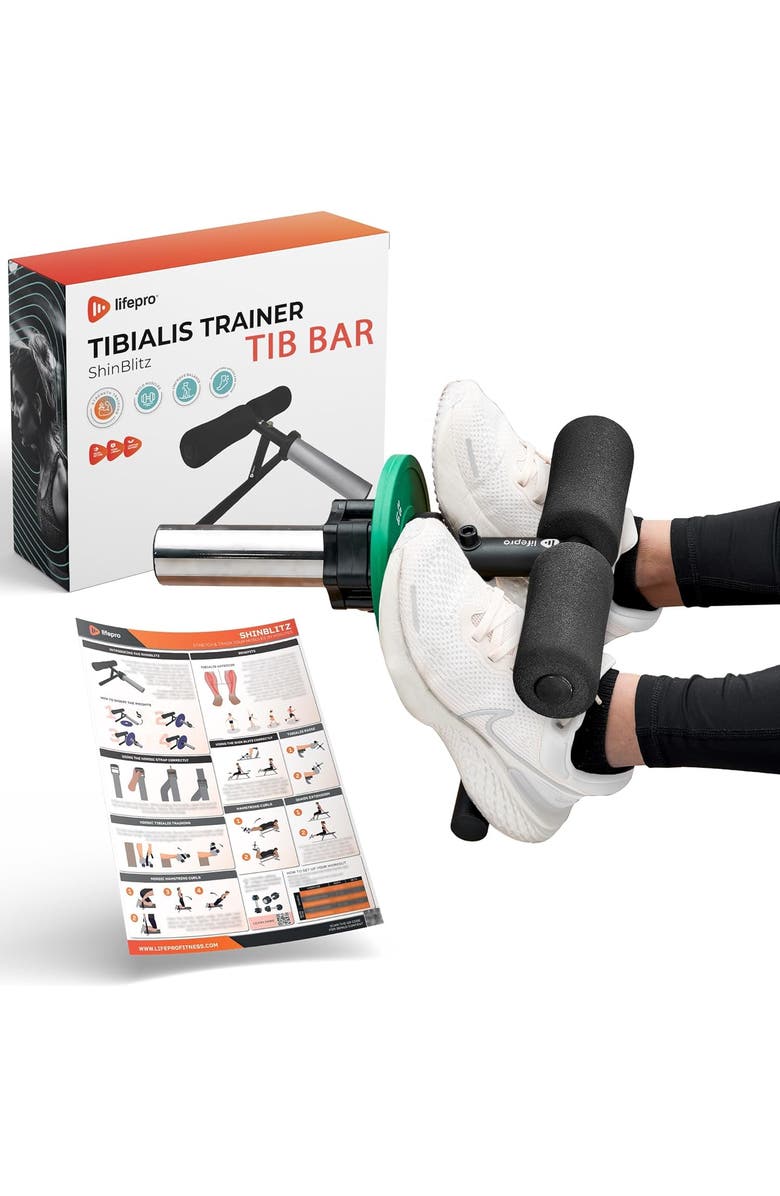 Lifepro Tib Bar for Tibialis Raises Lower Leg Strength & Ankle Training Equipment, Main, color, Black