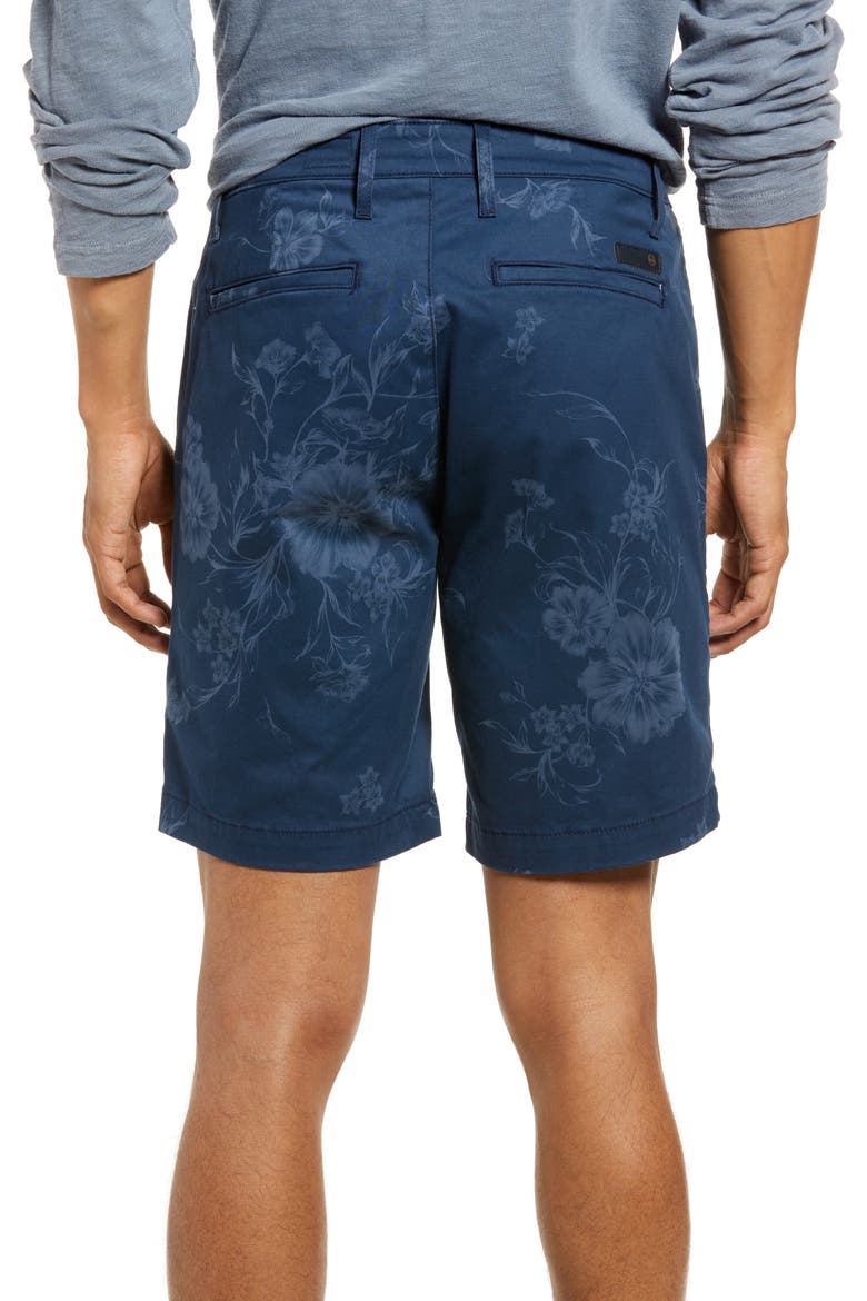 Men's Wanderer Floral Flat Front Shorts, Alternate, color, BOTANICAL FLOWER RIO BLUE