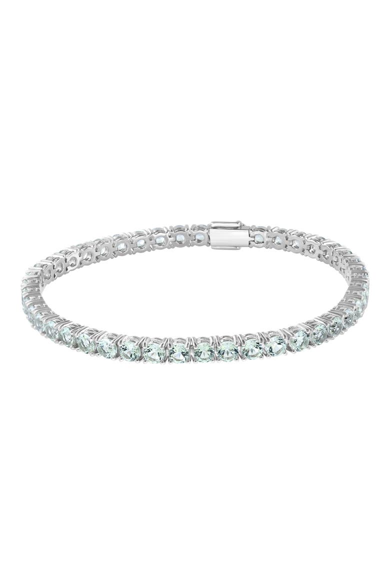 Topaz Tennis Bracelet, Main, color, SILVER/ TOPAZ