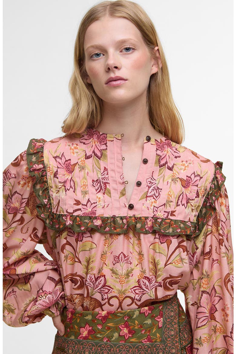 Cami Long Sleeve Blouse, Alternate, color, TROPICAL PRINT