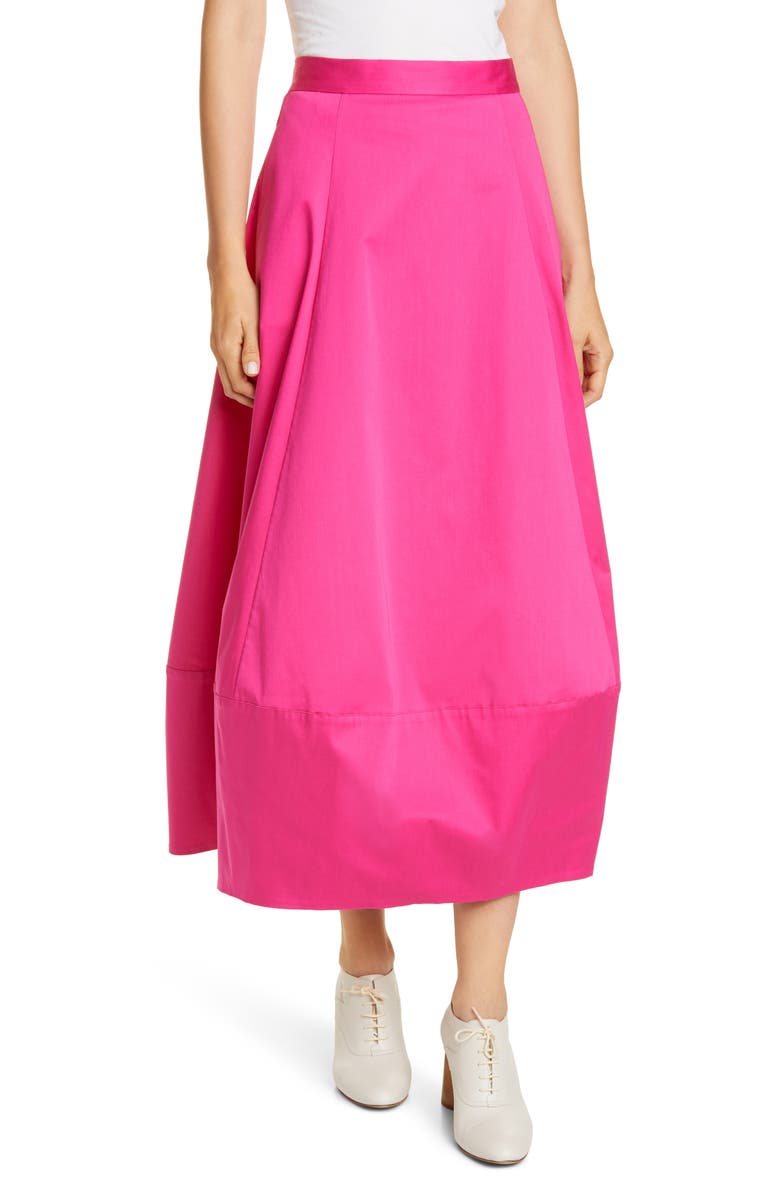 CO Bubble Poplin Midi Skirt, Main, color, 