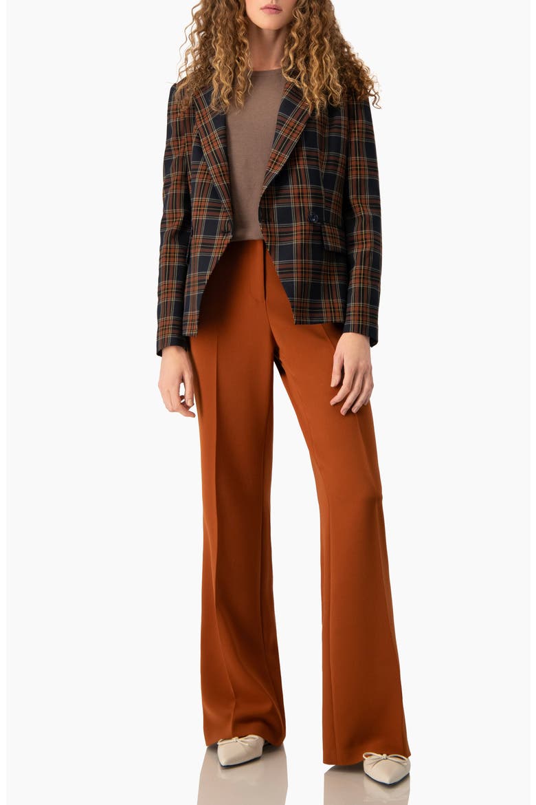 High-Rise Semi-Flare Trousers, Alternate, color, Chedron