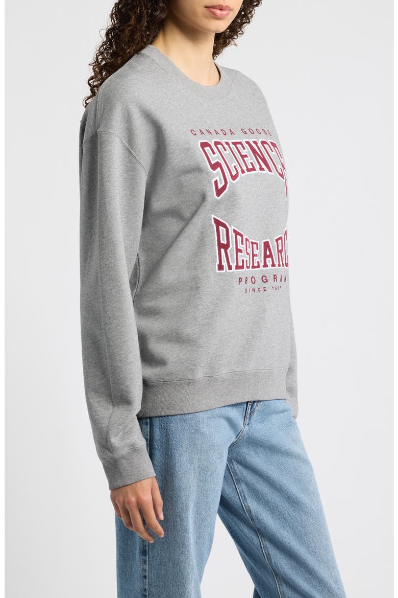 Wander Science & Research Graphic Organic Cotton Sweatshirt, Alternate, color, STONE HEATHER-PIERRE CHINE