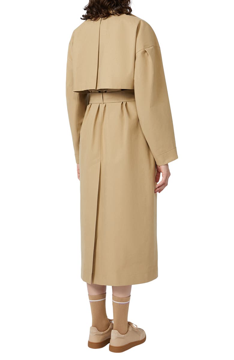 MM by Max Mara Alibi Cotton Blend Coat, Alternate, color, Sand