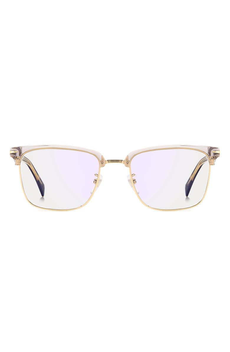 David Beckham Eyewear 54mm Rectangular Optical Glasses, Main, color, 