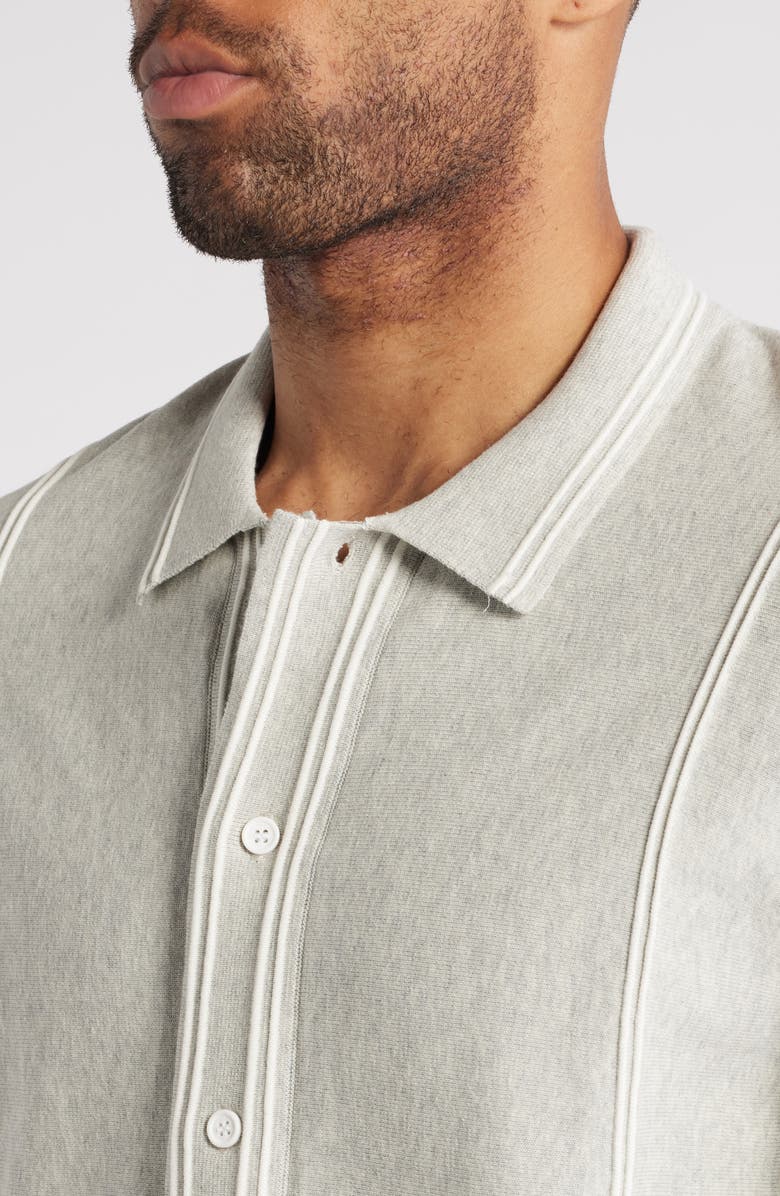 Wax London Minori Short Sleeve Milano Knit Button-Up Shirt, Alternate, color,