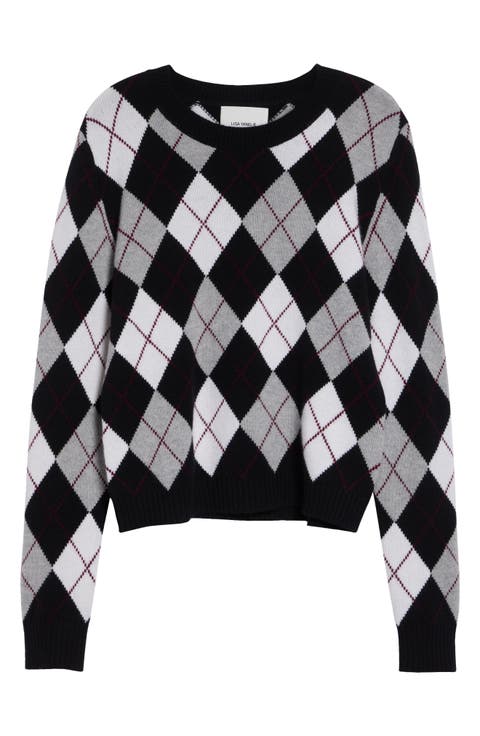 Antoni Argyle Plaid Cashmere Sweater