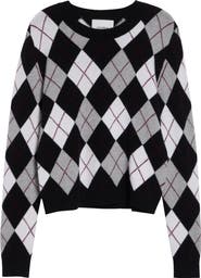 Lisa Yang Antoni Argyle Plaid Cashmere Sweater