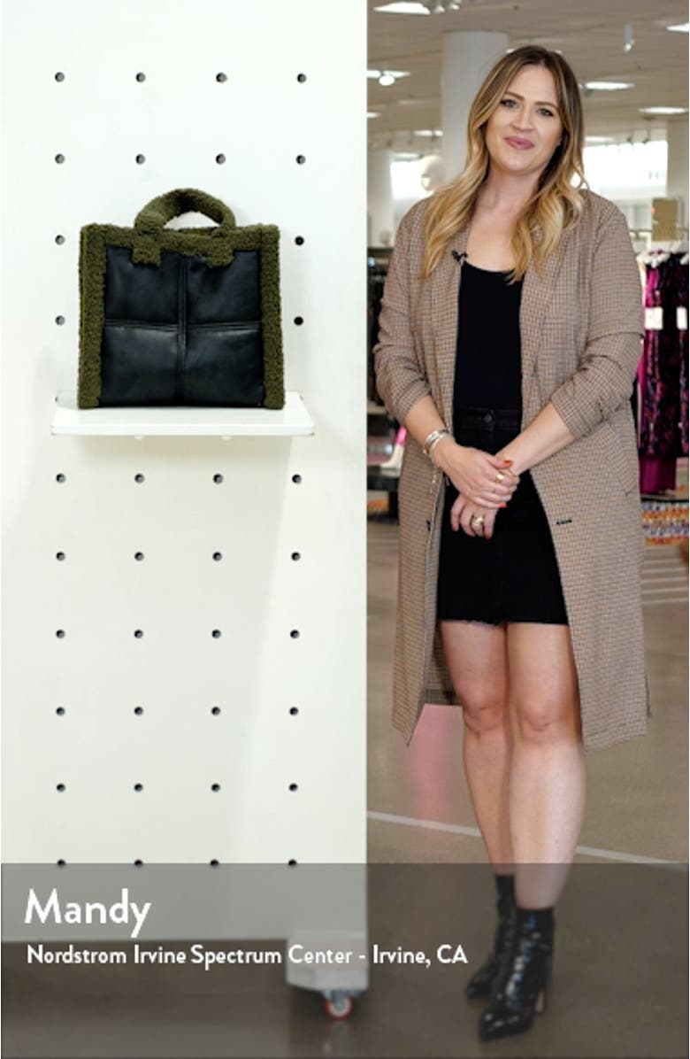 Medium Lolita Faux Shearling Trim Tote, sales video thumbnail