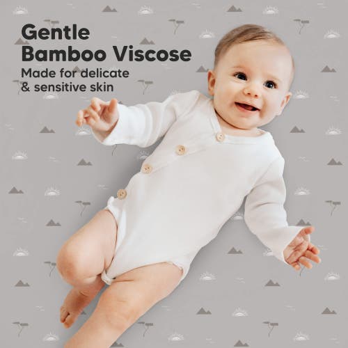Keababies Soothe Fitted Mini Crib Sheet In Gray