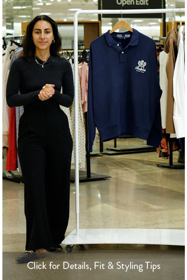 Relaxed Fit Fleece Polo Sweatshirt video