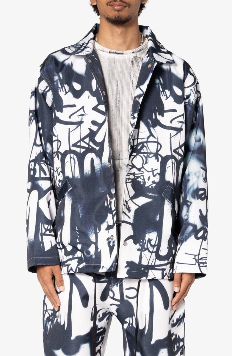 mnml Graffiti Coach Jacket, Main, color,
