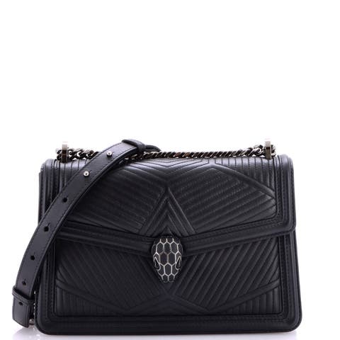 Serpenti Forever Shoulder Bag Quilted Leather Small