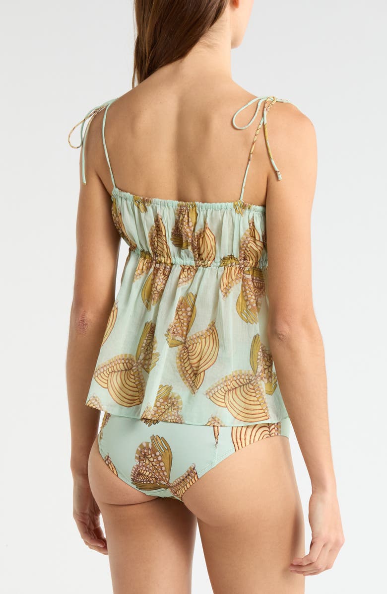 Ulla Johnson Tallulah Tie Strap Cover-Up Camisole, Alternate, color, Water Blossoms