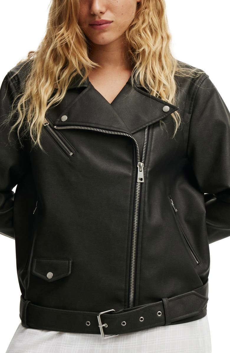Roman Faux Leather Moto Jacket