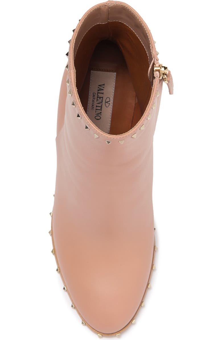 Valentino Garavani Pyramid Studded Block Heel Bootie, Alternate, color,