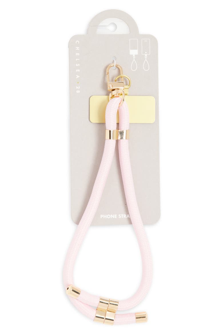 Paracord Phone Wrist Strap, Alternate, color, PINK- GOLD