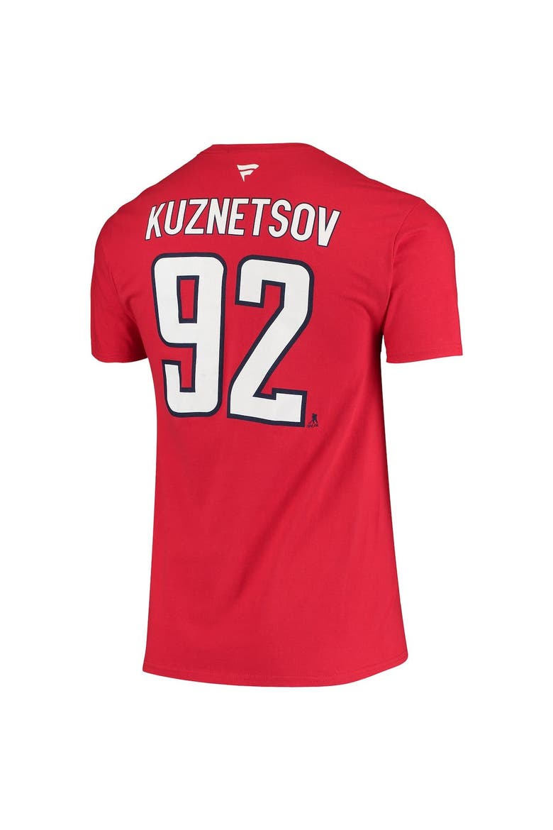 Men's Fanatics Branded Evgeny Kuznetsov Red Washington Capitals Name & Number T-Shirt, Alternate, color, Red