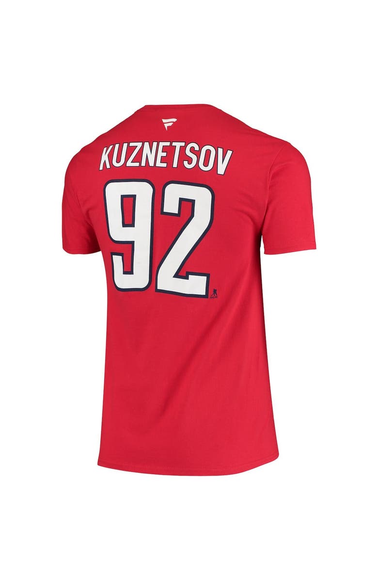 FANATICS Men's Fanatics Branded Evgeny Kuznetsov Red Washington Capitals Name & Number T-Shirt, Alternate, color, Red
